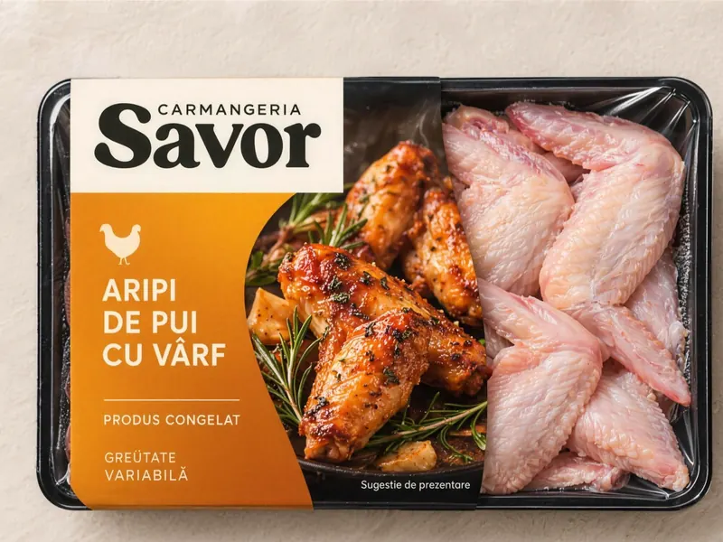 Aripi de pui cu vârf în ambalaj Savor