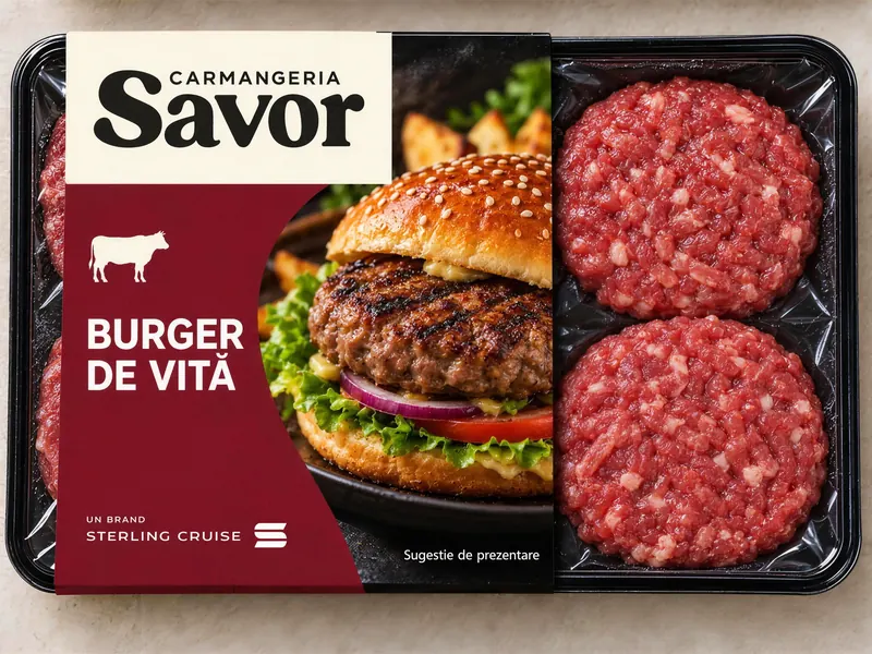 Burger de vită în ambalaj Savor