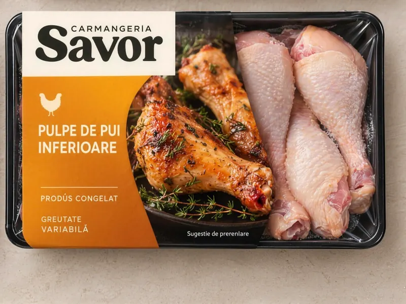 Pulpe de pui inferioare în ambalaj Savor